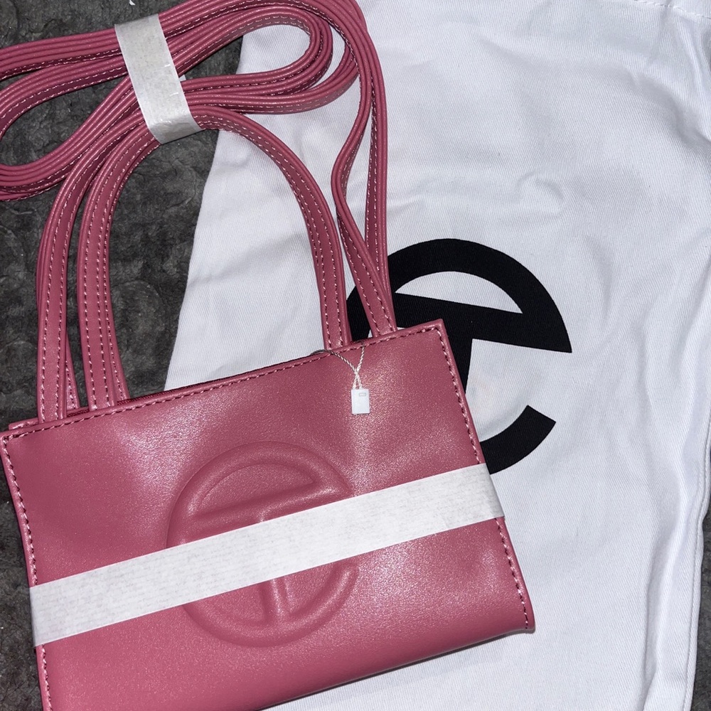 Pink Telfar Mini Shopper Tote